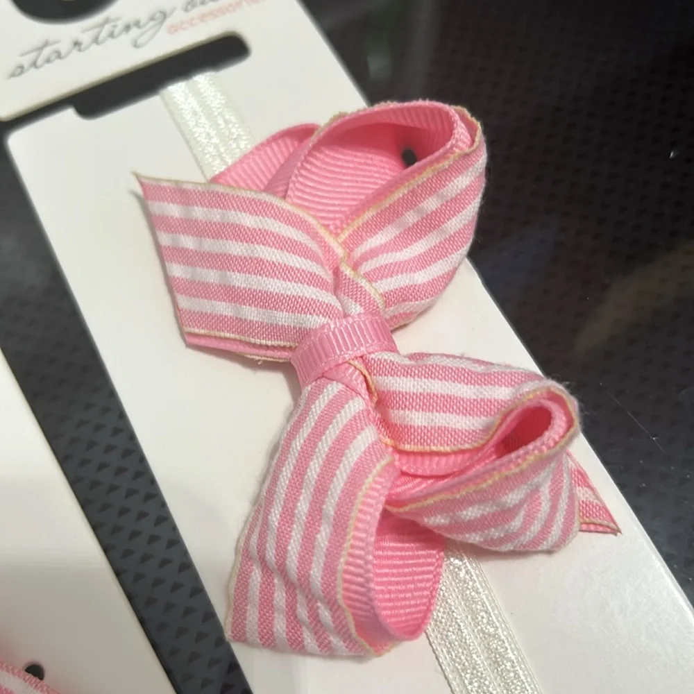 Twin girls head bow ties new nwt matching identical set